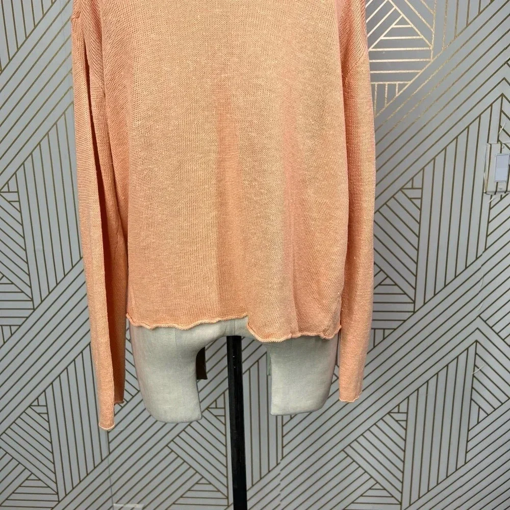 Eileen‎ Fisher Vintage 100% Linen Sweater in Orange Size US Large
